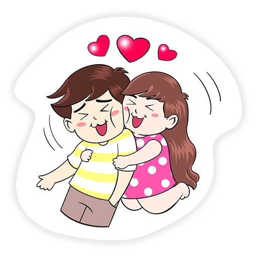 Cute Couple Sticker.Me